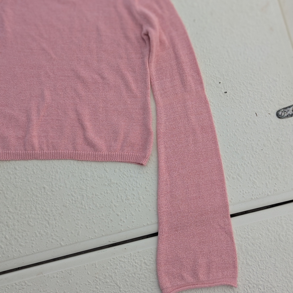 SER.O.YA | Alivia Knit Top Pale Blush Pink Size XL Retrofete Euro Chic Cropped - Picture 8 of 16